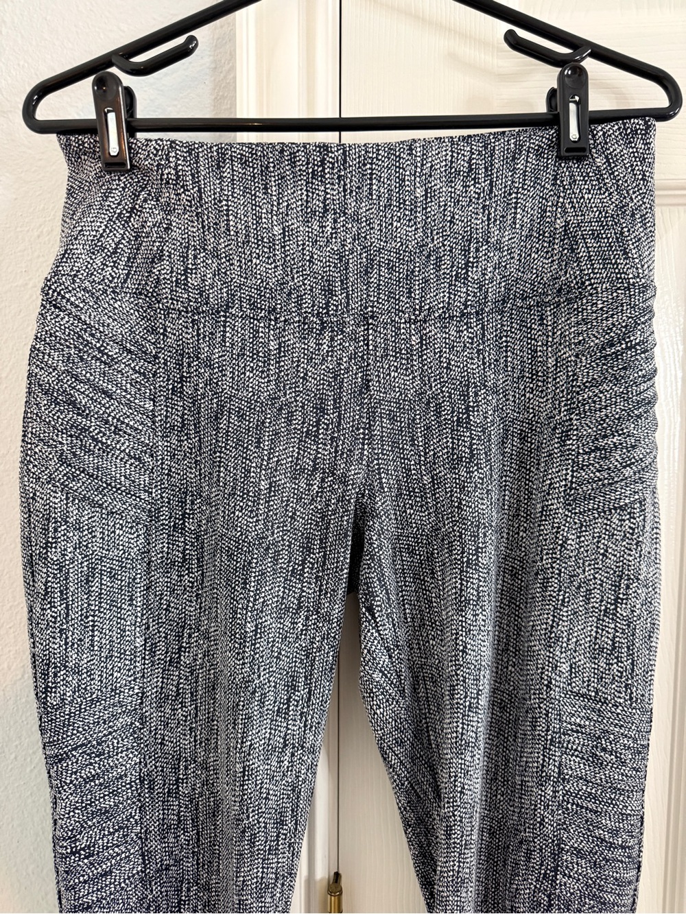 Athleta Delancey Textured Moto Black & White Leggings - Picture 2 of 10